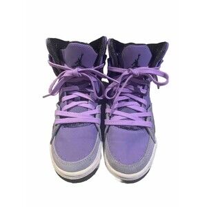 Jordan Shoes Girls 5.5Y Stealth Basketball Suede Purple Sparkle SC-1  439655 008